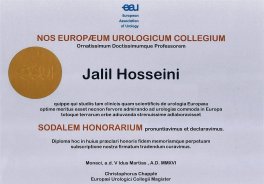عضو افتخاری انجمن اورولوژی اروپا-.